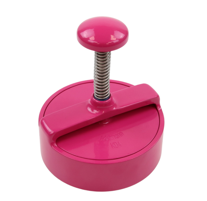 Adelmann Aluminium Hamburgerpers Roze Ø125mm