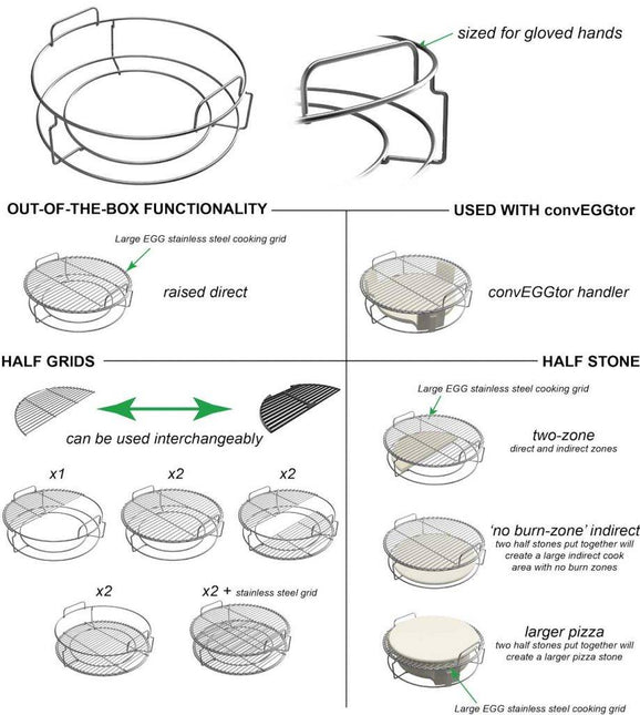 Big Green Egg Big Green Egg 5 Delige EGGspander Kit Large