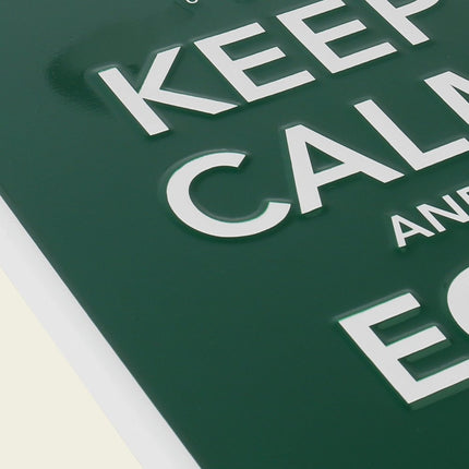 Big Green Egg Big Green Egg Tekstbord Groen Keep Calm And Egg On