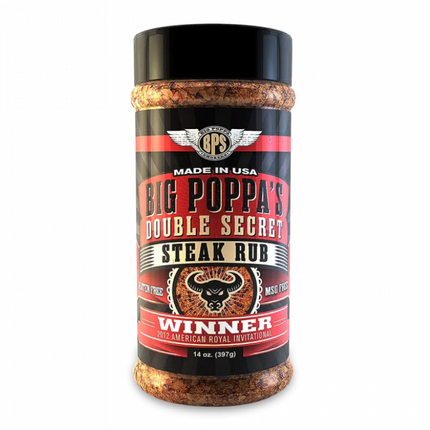 Big Poppa Smokers Big Poppa Smokers Double Secret Steak Rub 14 oz
