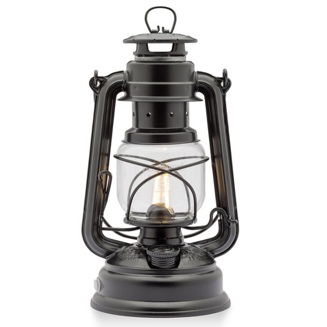 Feuerhand Original Feuerhand Stormlantaarn Mat Zwart LED