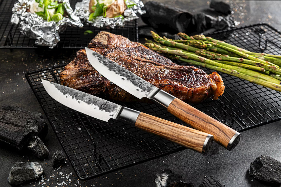 Forged Forged Olive Steakmessen XXL 4 stuks