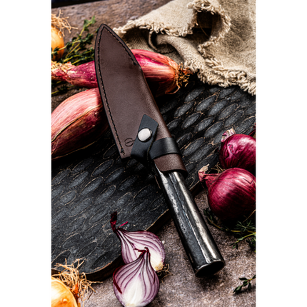Forged Leather Forged Leren Hoes Koksmes 16 cm