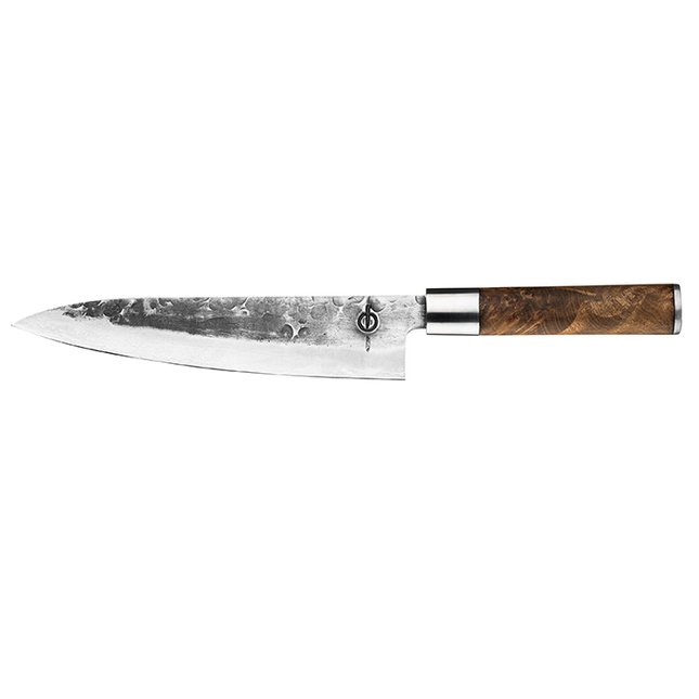 Forged VG10 Forged Koksmes met Lederen Beschermhoes