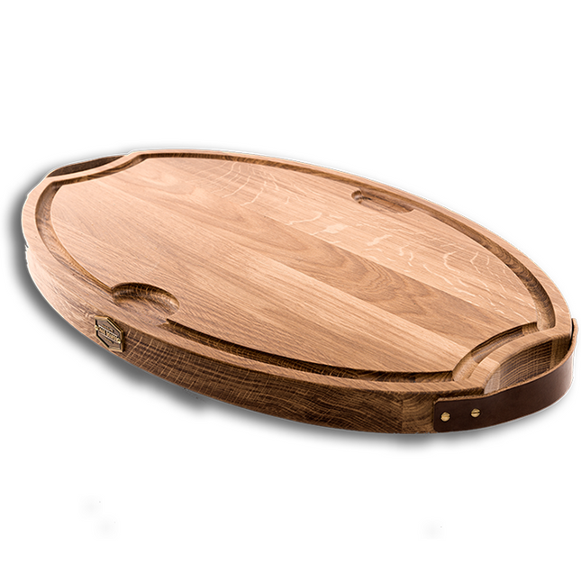 Vuur & Rook Baas Boards Eiken Houten Snijplank Ovaal XXL 65 x 40 x 4 cm
